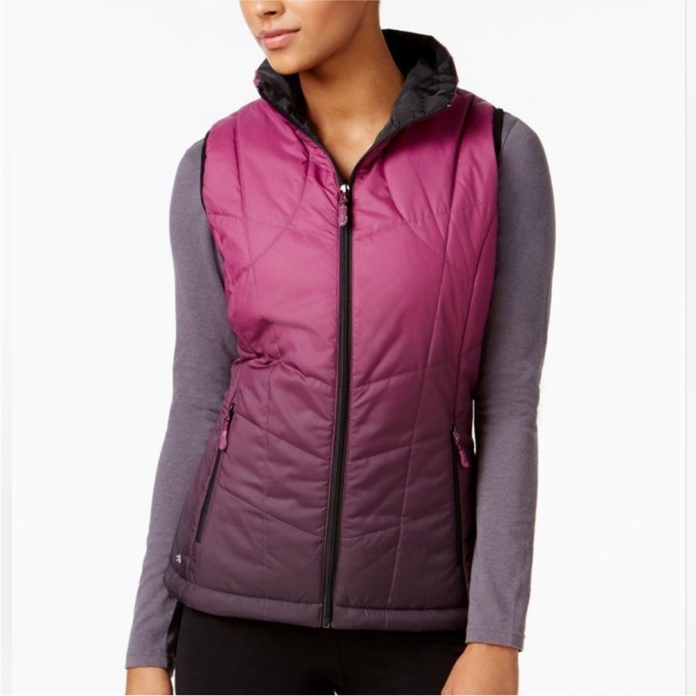 Ideology Purple Ombre Quilted Vest size large